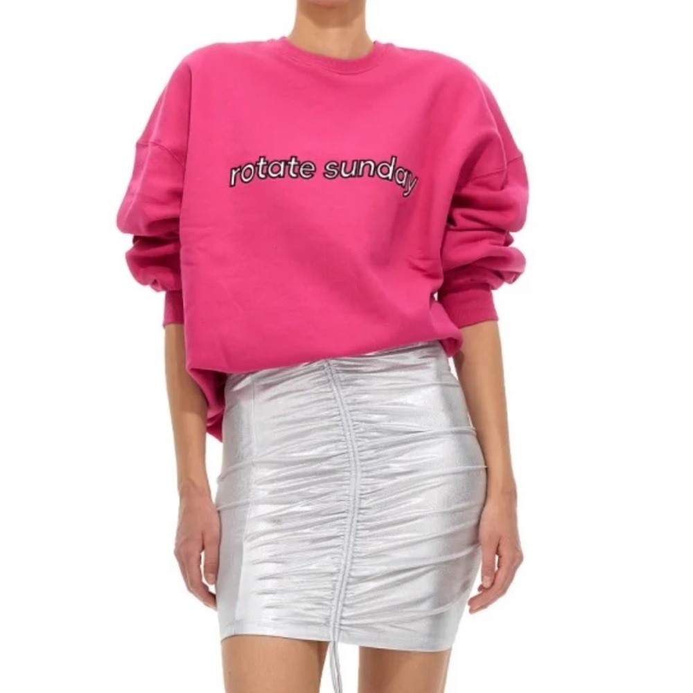 ROTATE Birger Christensen Iris logo-embroidered cotton sweatshirt